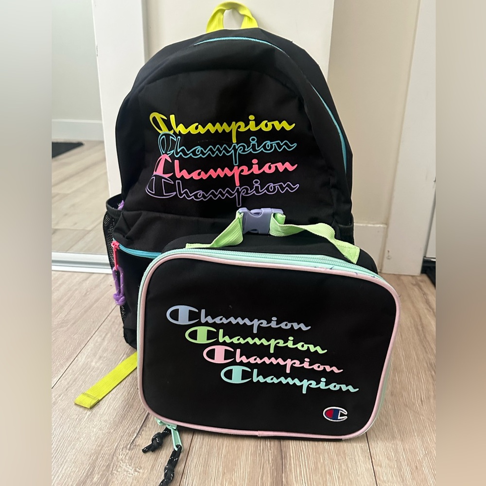 Champion Backpack and Lunch Bag
